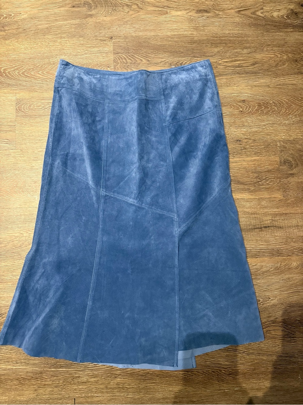 Danier Suede A-Line Midi Skirt with side zipper